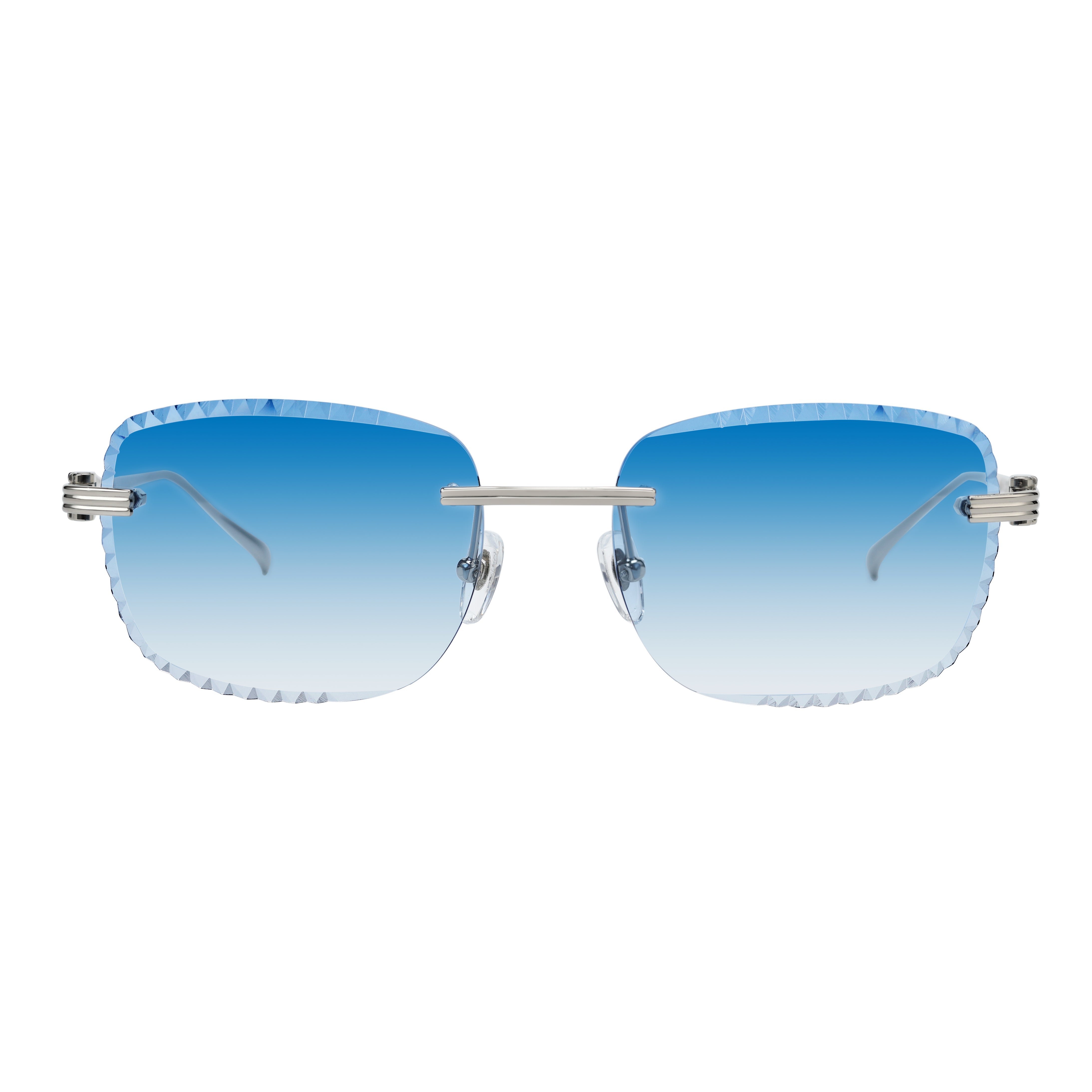 Women's Eyewear Premium Diamond Cut Silver Sky Blue